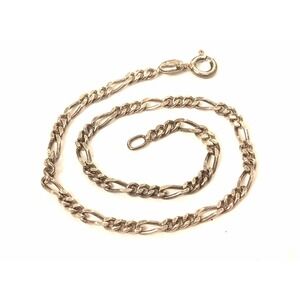 Vintage‎ Figaro Style Milor Sterling Silver Thin Chain Bracelet*8.5"*925"